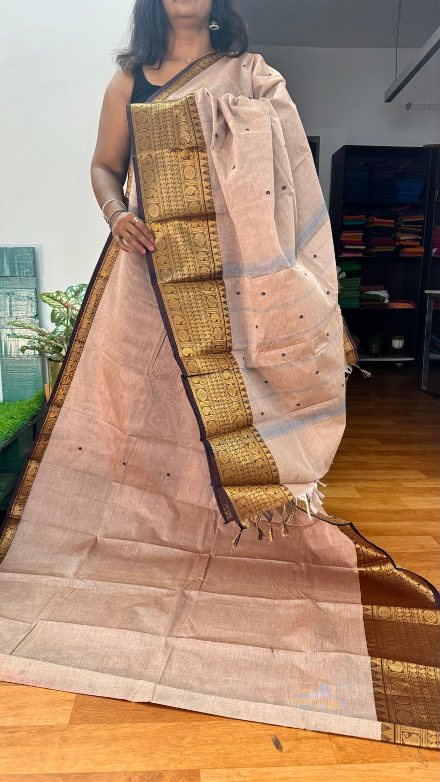 Light Pinkish Chettinadu Saree