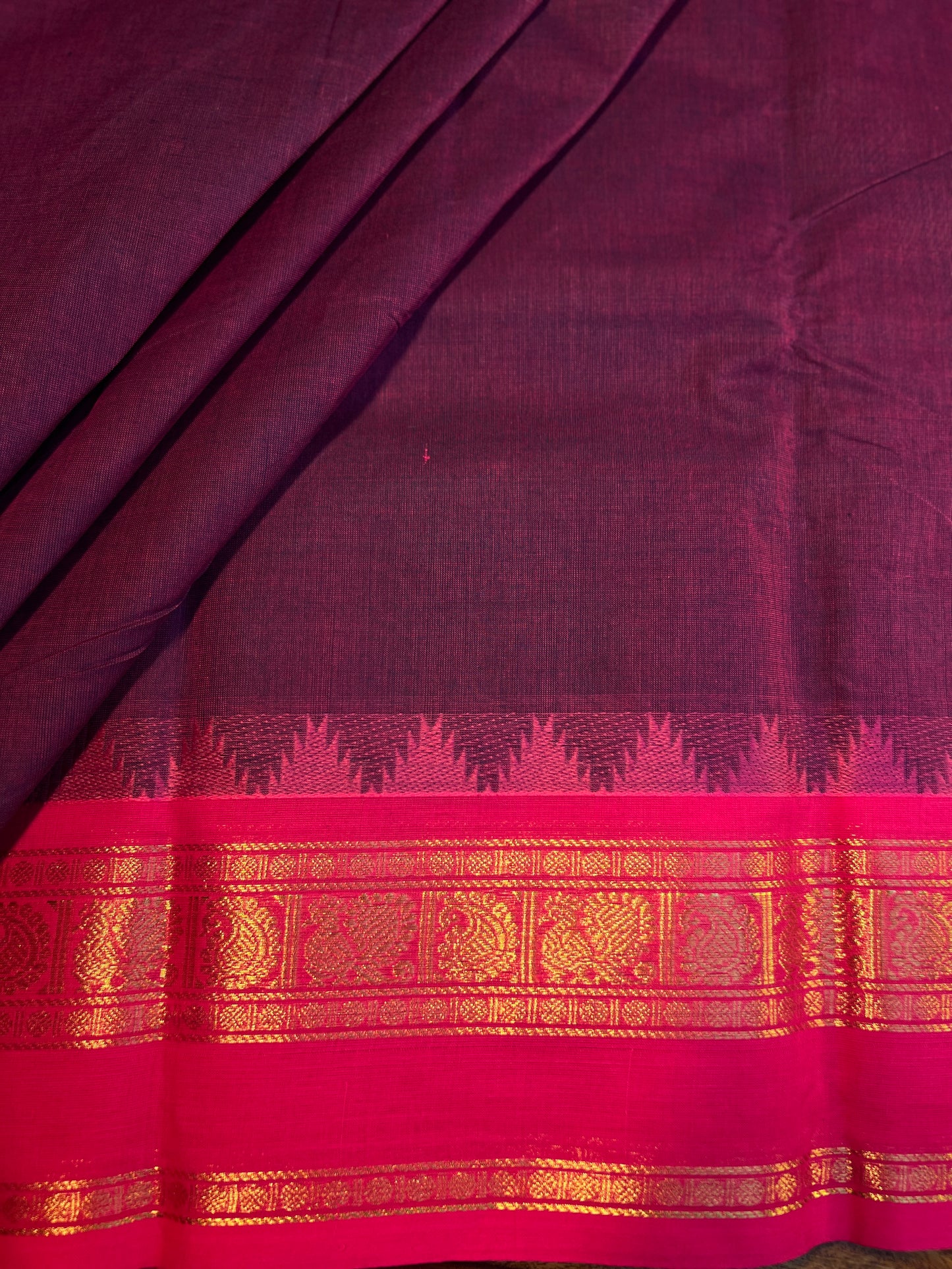 Majenta Ganga Jamuna Chettinadu saree