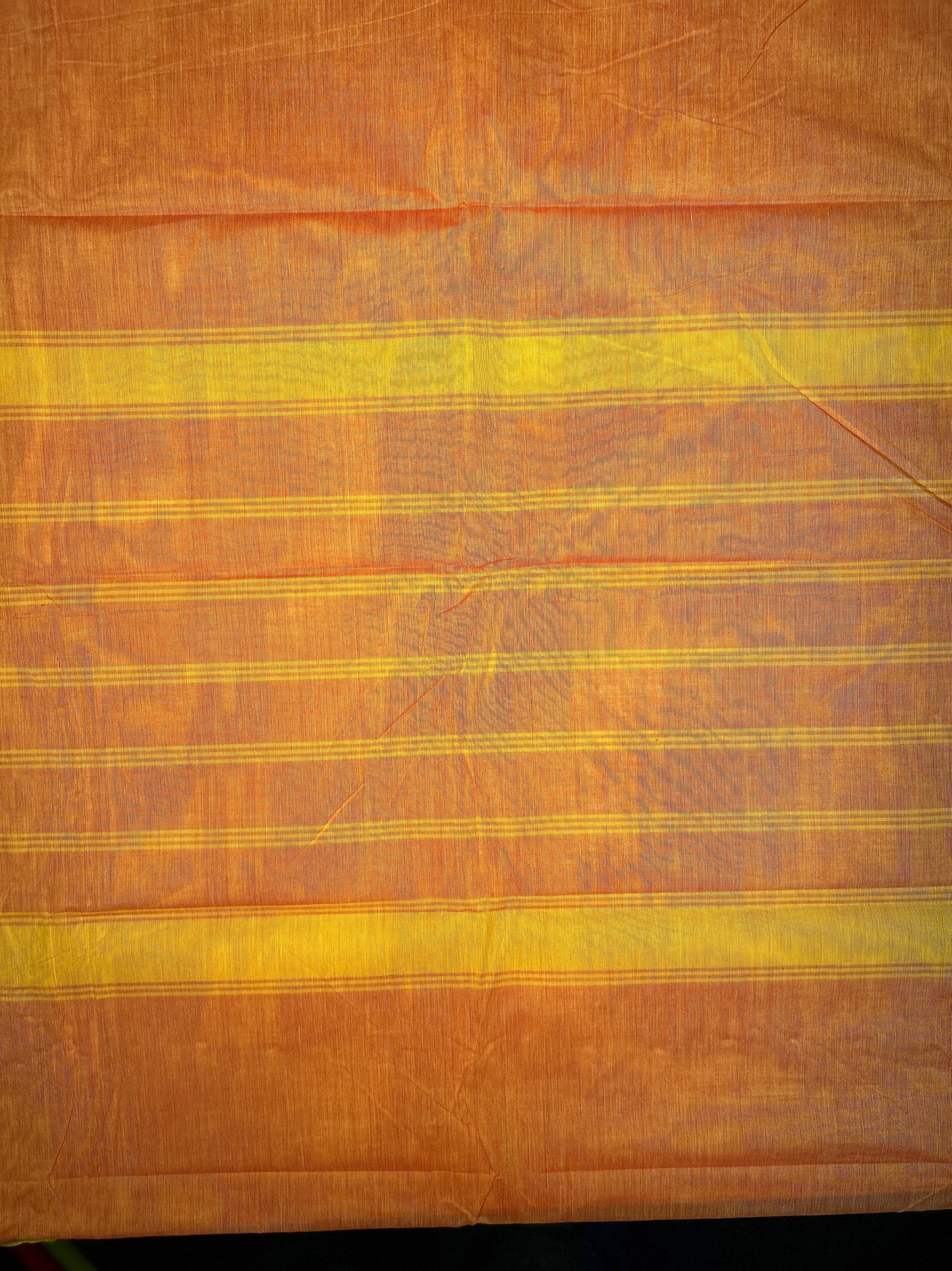 Orange with red chettinadu Saree