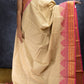 Beige and Pink Big Thazhampoo Chettinadu Cotton Saree