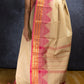 Beige and Pink Big Thazhampoo Chettinadu Cotton Saree