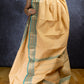 Beige and Blue Chettinadu Cotton Saree