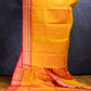 Light Orange and Pink Border Chettinadu Cotton Saree