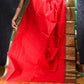 Red and Green Big Border Chettinadu Cotton Saree