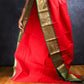 Red and Green Big Border Chettinadu Cotton Saree