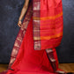 Red and Maroon Chettinadu cotton saree