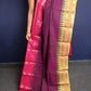 Dark Violet Ganga Jamuna Chettinadu Cotton Saree
