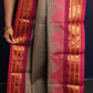 Elephant Grey Thazhampoo Chettinadu Cotton Saree