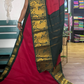 Red and Green Big Border Sungudi Cotton Saree