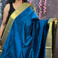 Peacock Blue Silk Cotton Saree
