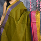 Olive Green Venkatagiri Cotton Saree