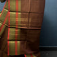 Brown and Green Retta Petta Chettinadu Cotton Saree