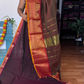 Brown Big Border Chettinadu Cotton Saree