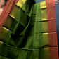 Forest Green and Maroon Double Border Chettinadu Cotton Saree