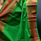 Green and Maroon Checked Chettinadu Cotton Saree