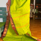 Fluorescent  Green Chttinadu Saree
