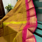 Mustard and Pink  Chettinadu Cotton Saree
