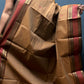 Dark Khaki Checked Border Chettinadu Cotton Saree