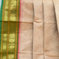 Beige and Green Paithani Border Chettinadu Cotton Saree