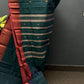 Peacock Green Copper Border Chettinadu Cotton Saree
