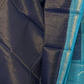 Navy Blue and Sky Blue Vairaoosi Cotton Saree