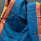 Blue Rain Drop and Vanasingaram Border Chettinadu Cotton Saree