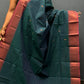 Peacock Green Copper Border Chettinadu Cotton Saree