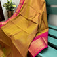 Mustard and Pink  Chettinadu Cotton Saree