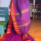 Dark Purple with Red border Chettinadu Saree