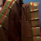 Brown and Green Retta Petta Chettinadu Cotton Saree