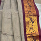 Elephant Grey Paithani Border Chettinadu Cotton Saree