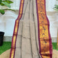 Elephant Grey Paithani Border Chettinadu Cotton Saree