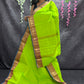 Parrot Green Chettinadu cotton saree