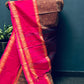 Brown and Pink Vanasingaram Cotton Saree