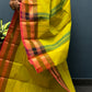 Lime Yellow Retta Petta Border Chettinadu Cotton Saree