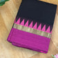 Black Temple Border Chettinadu Cotton Saree