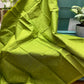Parrot Green Plain Chettinadu Cotton Saree
