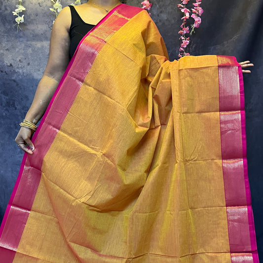 Orange Chettinadu Cotton Saree