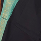 Black and aqua green sungudi cotton saree