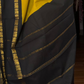 Mustard and Black sungudi cotton saree