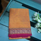Orange Small Border Chettinadu Cotton Saree