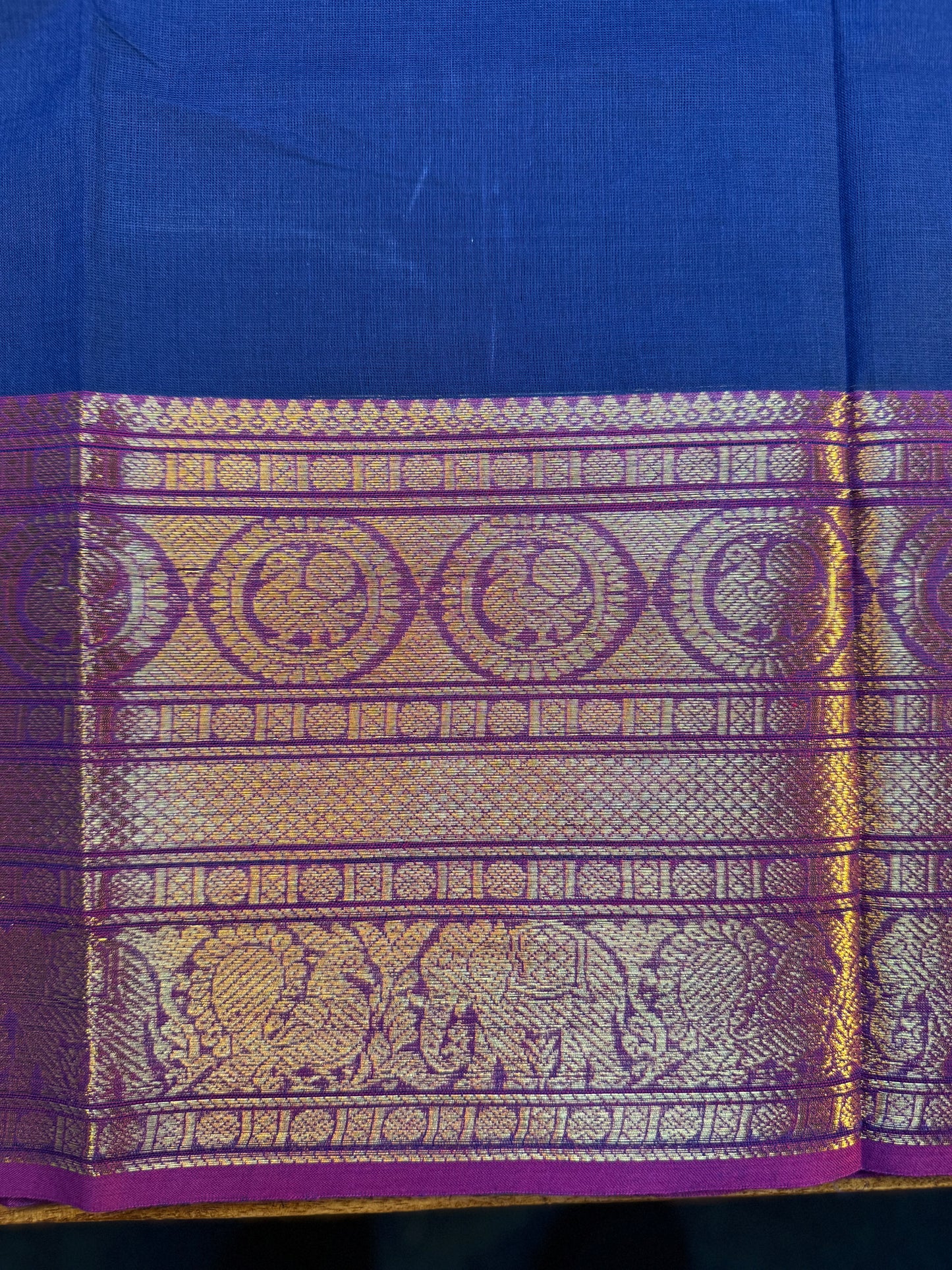 Violet and Majenta  big border chettinadu Saree