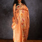 Dark Peach Butter Silk Saree