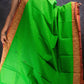 Parrot Green Elephant and Peacock Border Chettinadu Cotton Saree