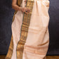 Offwhite and Green Chettinadu Cotton Saree