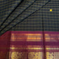 Navy Blue Checked Ganga Jamuna Chettinadu Saree
